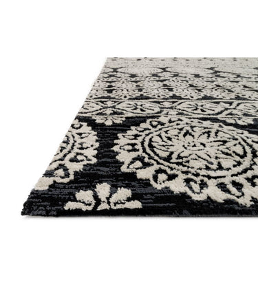 Lotus Rug Black/Silver | 150x229 at online8 furniture store Auckland