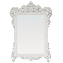 Louis Bevelled Ornate Wall Mirror - Antique White at Online8 Furniture Auckland NZ