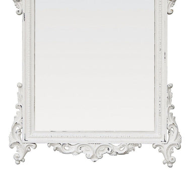 Louis Bevelled Ornate Wall Mirror - Antique White at Online8 Furniture Auckland NZ