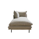 Louis Right-Facing Chaise Day Bed in grey with fully removable dry-clean covers