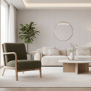 Luca Occasional Chair | Juniper Green &amp; Washed Oak at Online8 Furniture Auckland NZ
