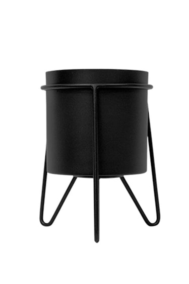 Luca Planter on Stand Black at online8 furniture store Auckland