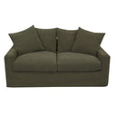 Lucca 2 Seater Slip Cover Sofa - Olive at Online8 Furniture Auckland NZ