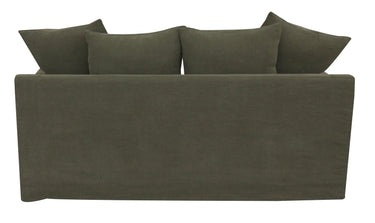 Lucca 2 Seater Slip Cover Sofa - Olive at online8 furniture store Auckland