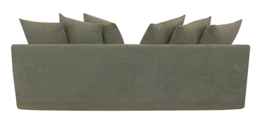 Lucca 3 Seater Slip Cover Sofa - Olive at online8 furniture store Auckland