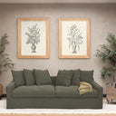Lucca 3 Seater Slip Cover Sofa - Olive at Online8 Furniture Auckland NZ