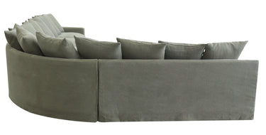 Lucca Modular Slip Cover Lounge Suite - Olive at online8 furniture store Auckland