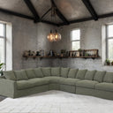 Lucca Modular Slip Cover Lounge Suite - Olive at Online8 Furniture Auckland NZ