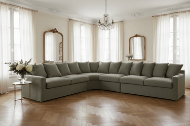 Lucca Modular Slip Cover Lounge Suite - Olive at Online8 Furniture Auckland NZ