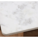 Lucia Acacia & Marble Bed Side Table - Oak Finish at online8 furniture store Auckland
