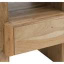 Lucia Acacia & Marble Bed Side Table - Oak Finish at online8 furniture store Auckland