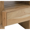 Lucia Acacia & Marble Bed Side Table - Oak Finish at online8 furniture store Auckland