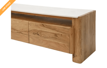 Lucia Acacia & Marble Media Unit at online8 furniture store Auckland