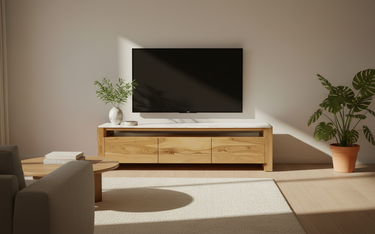 Lucia Acacia & Marble Media Unit at online8 furniture store Auckland