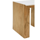 Lucia Acacia & Marble Side Table - Oak Finish at online8 furniture store Auckland