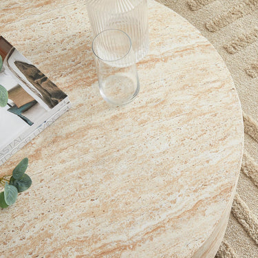 Lulu Travertine Look Coffee Table at online8 furniture store Auckland
