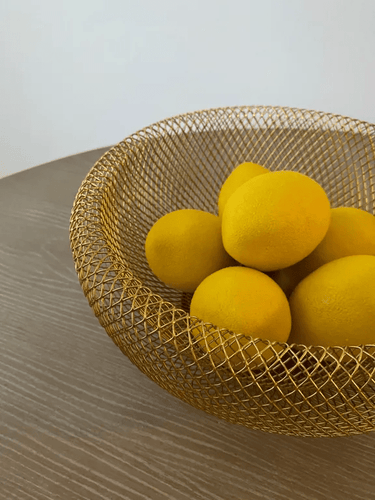 Luma Fruit Bowl - Gold at online8 furniture store Auckland