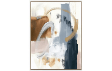 Luna Framed Canvas - Natural at online8 furniture store Auckland