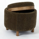 Luna Ottoman - Olive W/ Reversible Ash Wooden Tray at Online8 Furniture Auckland NZ