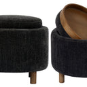 Luna Ottoman - Steel W/ Reversible Ash Wooden Tray at online8 furniture store Auckland