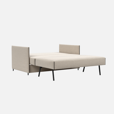Luoma Sofa Bed, a compact 150 x 92cm two-seater that folds out to a 140 x 200cm double bed