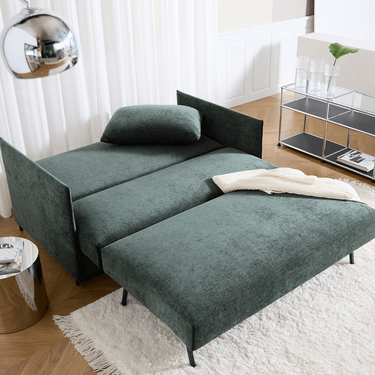 Luoma Sofa Bed with a 41cm seat height and 73cm overall height in Phobos mocha