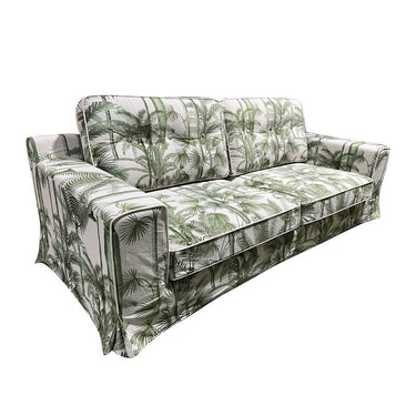 Lusso Slip Cover 3 Seat Sofa - Green Fern at online8 furniture store Auckland