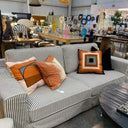 Lusso Slip Cover Sofa - Black Stripe at online8 furniture store Auckland