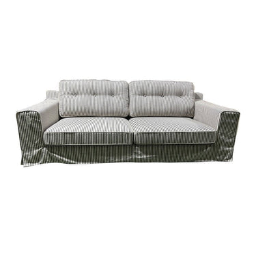Lusso Slip Cover Sofa - Black Stripe at online8 furniture store Auckland