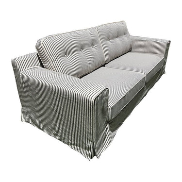Lusso Slip Cover Sofa - Black Stripe at online8 furniture store Auckland