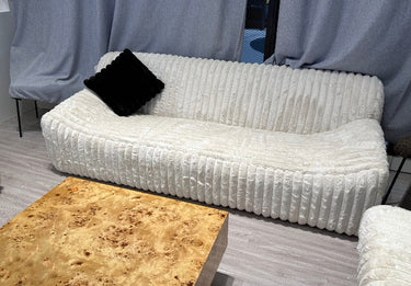 Luton 3 Seat Plush Sofa - Mondo White at online8 furniture store Auckland