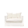 Luxe 1 Seater Slip Cover Only - Cream at online8 furniture store Auckland