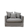 Luxe 1 Seater Slip Cover Only - Gery at online8 furniture store Auckland