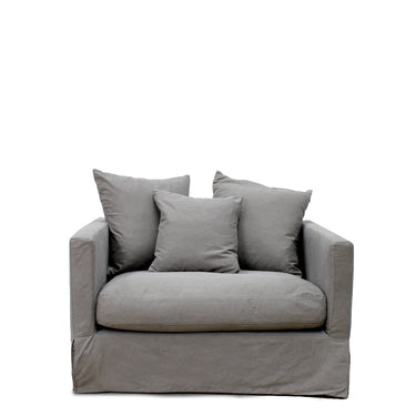 Luxe 1 Seater Slip Cover Only - Gery at online8 furniture store Auckland