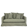 Luxe 2 Seater Slip Cover Sofa - Forest Green at online8 furniture store Auckland