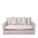 Luxe 2 Seater Slip Cover Sofa - Sand at online8 furniture store Auckland