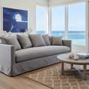Luxe 4-Seater Slipcover Sofa | Slate Gray at Online8 Furniture Auckland NZ