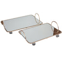 Luxe Decorative Rectangular Tray Set/2 at online8 furniture store Auckland