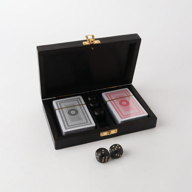 Luxe Mango Wood Double Card & Dice Box at Online8 Furniture Auckland NZ