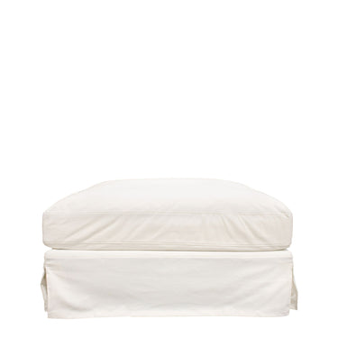 Luxe Ottoman Slip Cover Only - Cream at online8 furniture store Auckland