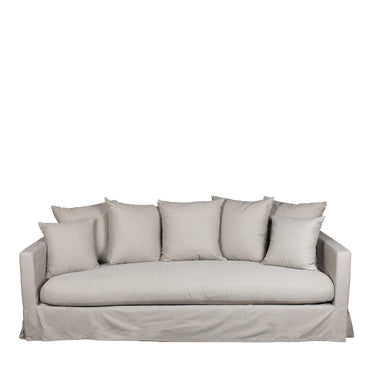 Luxe Slip Cover 3 Seat Slip Cover Sofa - Toffee at Online8 Furniture Auckland NZ