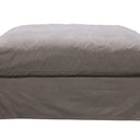 Luxe Slip Cover Ottoman - Gray at online8 furniture store Auckland