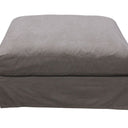 Luxe Slip Cover Ottoman - Gray at online8 furniture store Auckland