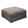 Luxe Slip Cover Ottoman - Gray at online8 furniture store Auckland