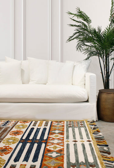 Luxe Slip Cover Sofa 3 Seater - Cream at online8 furniture store Auckland