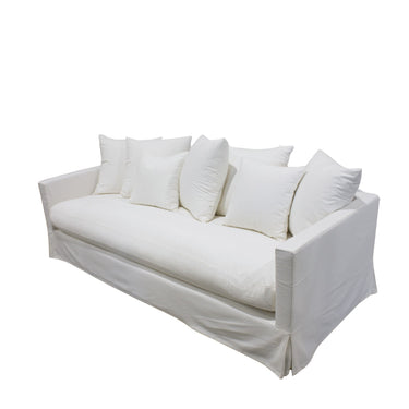 Luxe Slip Cover Sofa 3 Seater - Cream at online8 furniture store Auckland