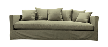 Luxe Slip Cover Sofa 3 Seater - Forest Green at online8 furniture store Auckland