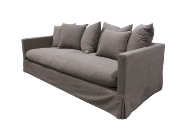 Luxe Slip Cover Sofa 3 Seater - Gray at online8 furniture store Auckland