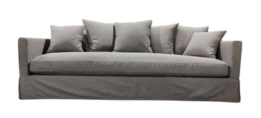 Luxe Slip Cover Sofa 3 Seater - Gray at online8 furniture store Auckland