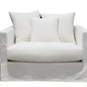 Luxe Slip Cover Sofa Chair - Cream at online8 furniture store Auckland